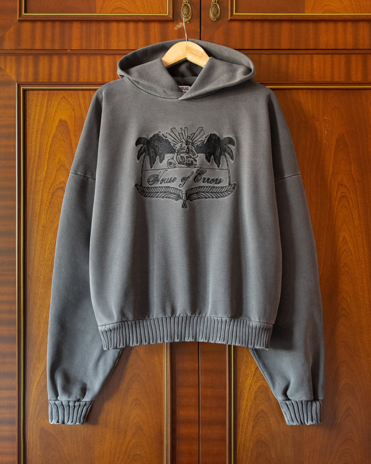 CREST HOODIE IN SABLE – HOUSE OF ERRORS