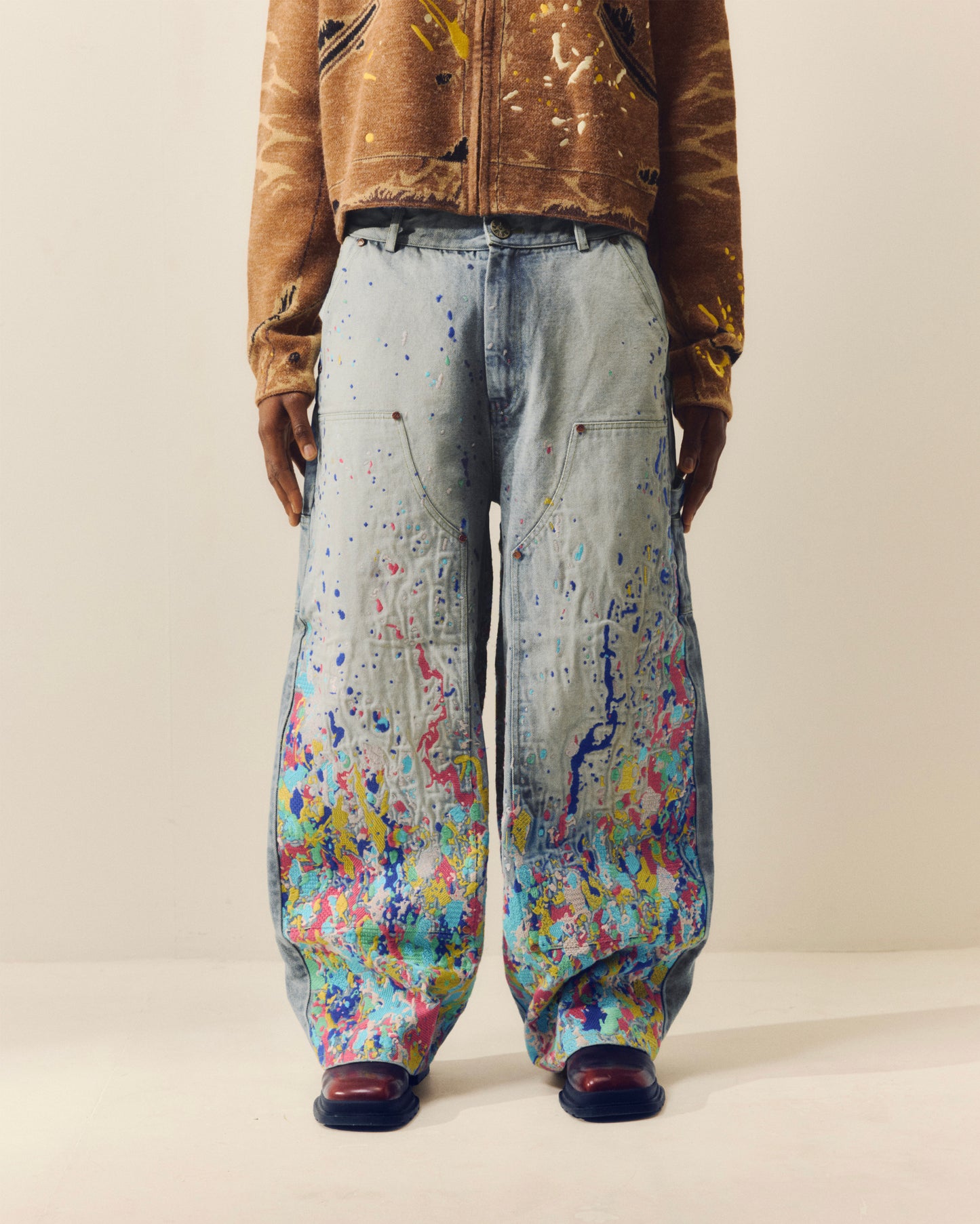 EMBROIDERED CARPENTER JEANS