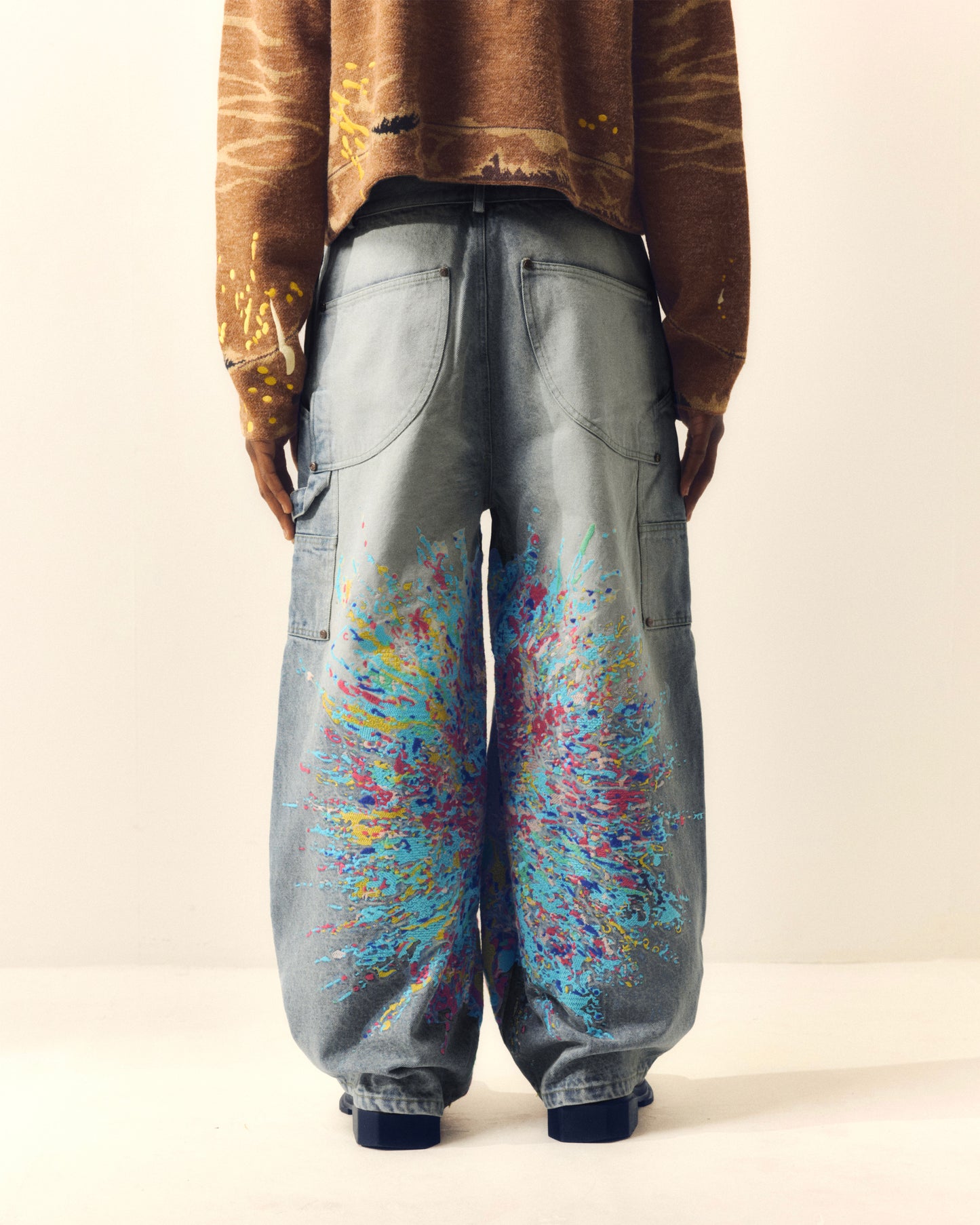 EMBROIDERED CARPENTER JEANS