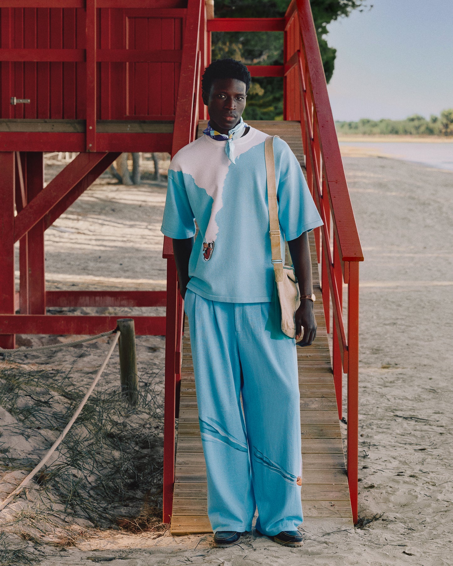 KNITTED COTTON BOAT TROUSERS