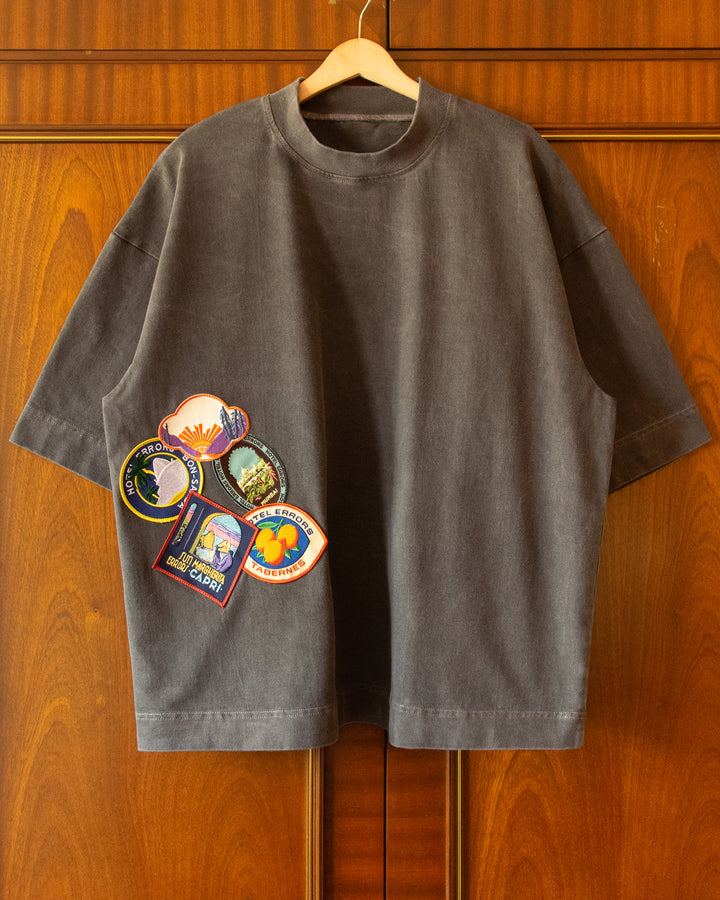 HOTEL ERRORS PATCH HEAVYWEIGHT TEE IN SABLE