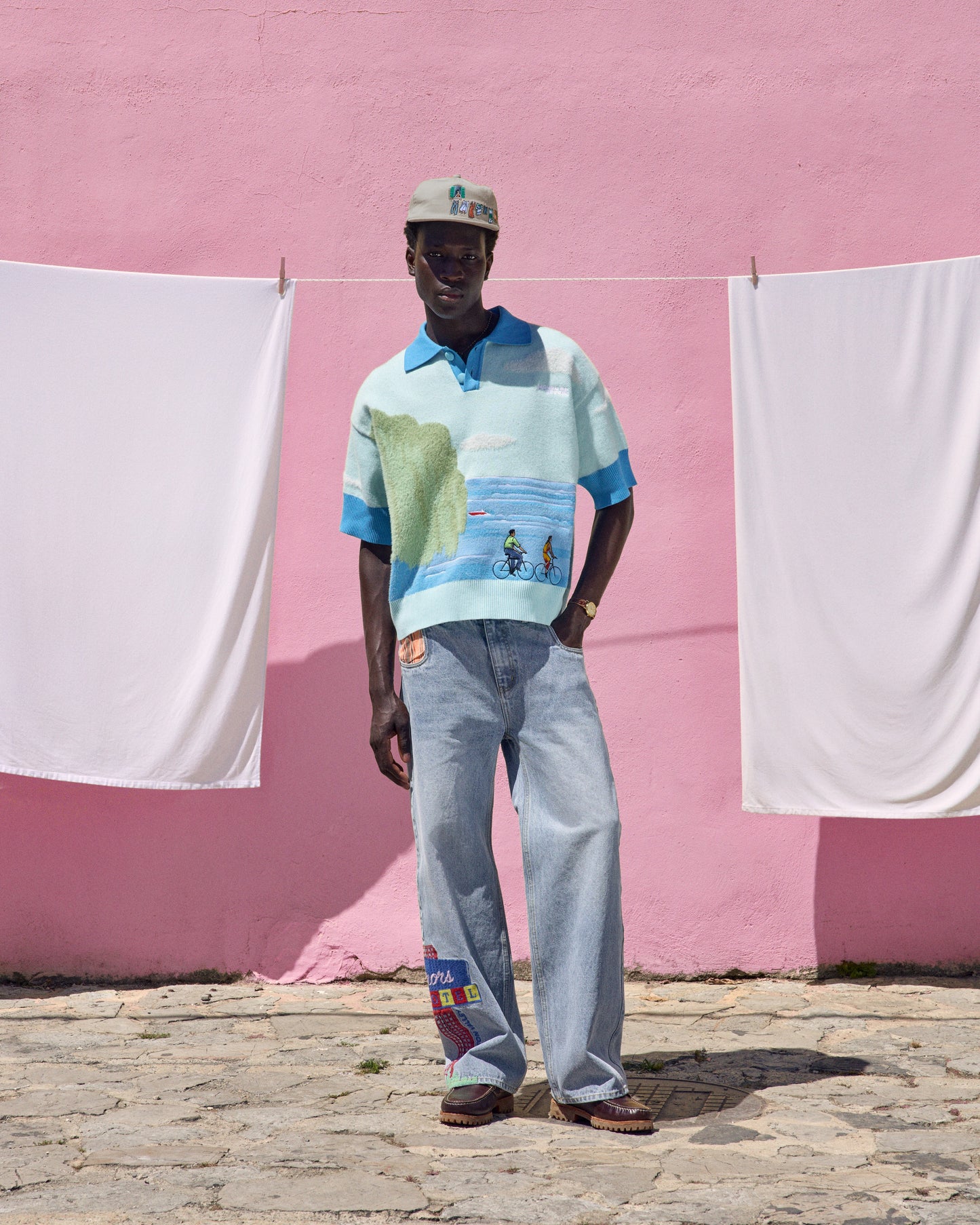 KNITTED SEASIDE RIDE POLO