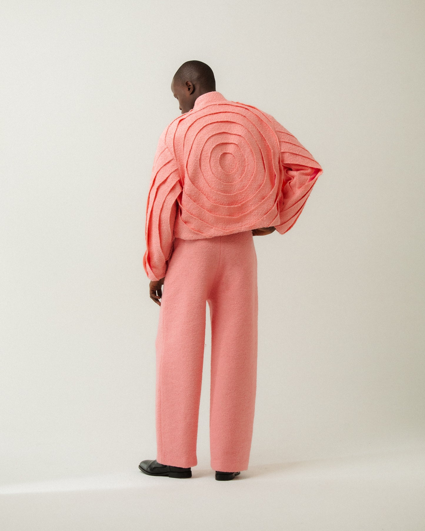 PINK WOOL TARGET JACKET
