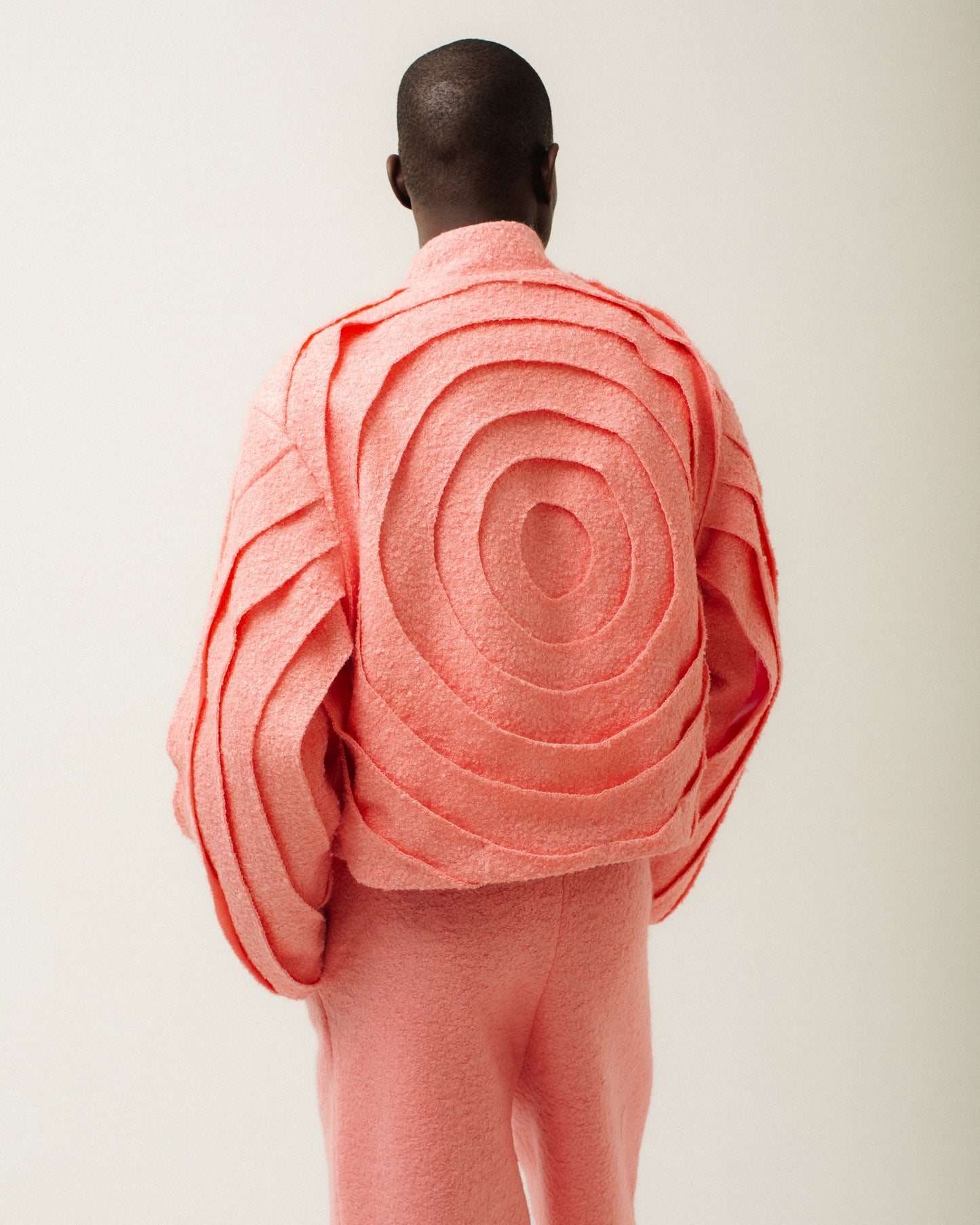 PINK WOOL TARGET JACKET