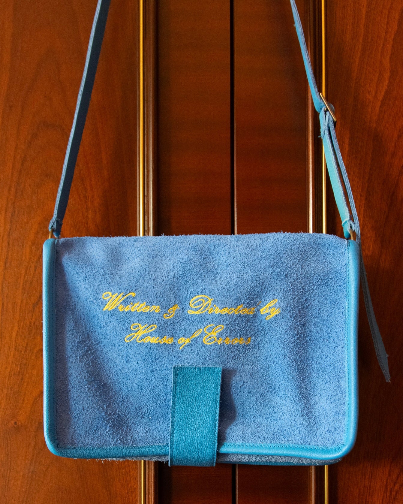 CAPRI CROSSBODY IN BLUE SUEDE