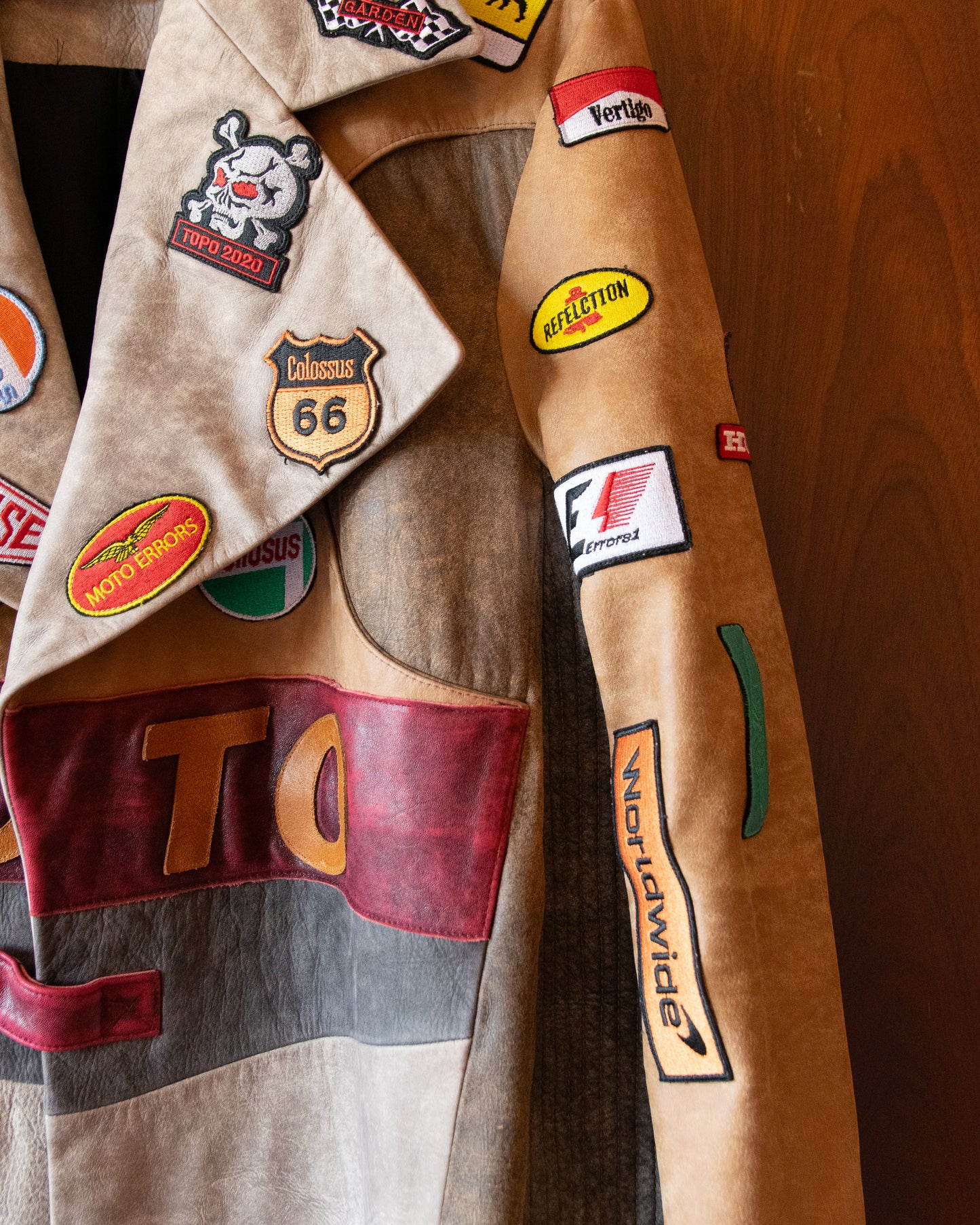 LEATHER MOTO TRENCH COAT