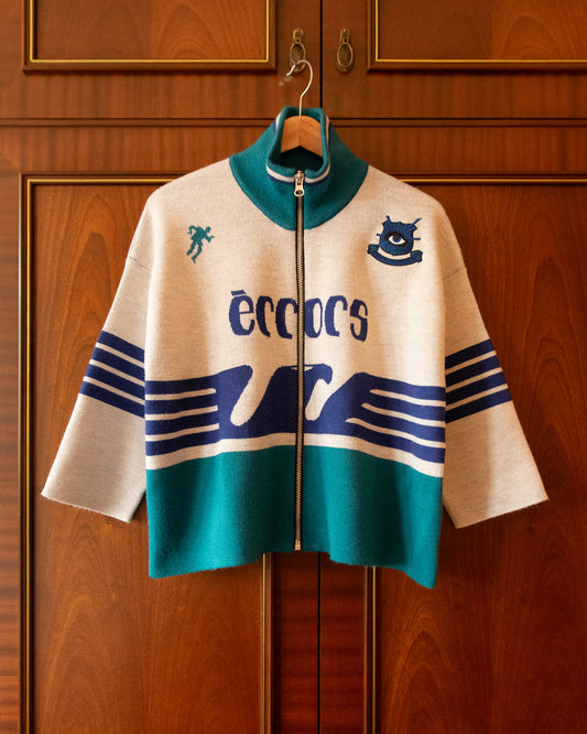 LE AQUILOTTI KNITTED FOOTBALL JACKET