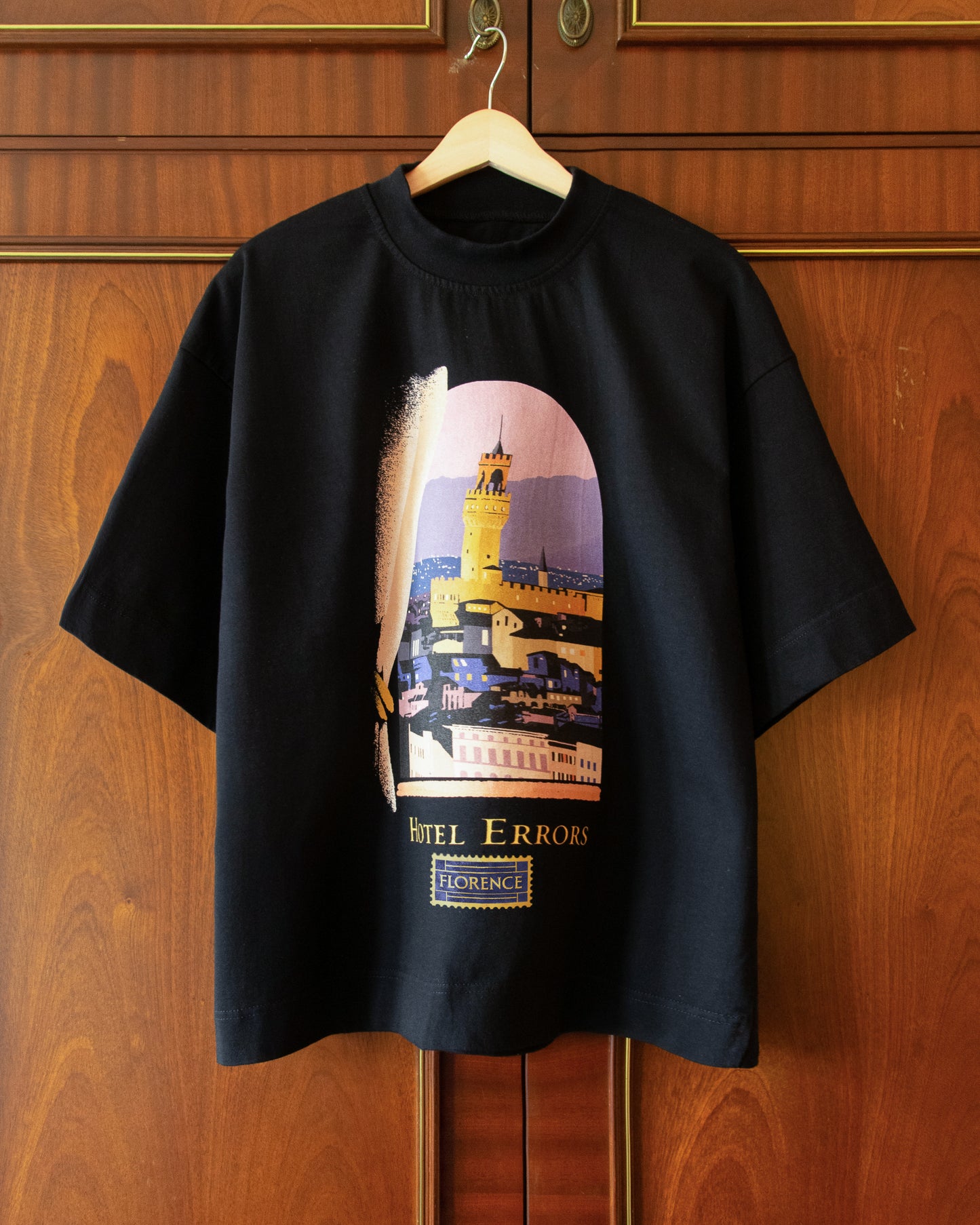 HOTEL ERRORS HEAVYWEIGHT TEE - FLORENCE (BLACK)