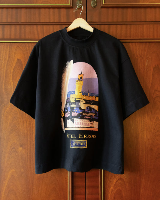 HOTEL ERRORS HEAVYWEIGHT TEE - FLORENCE (BLACK)