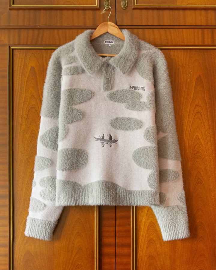 KNITTED BORNEO EXPEDITION SWEATER - GREY