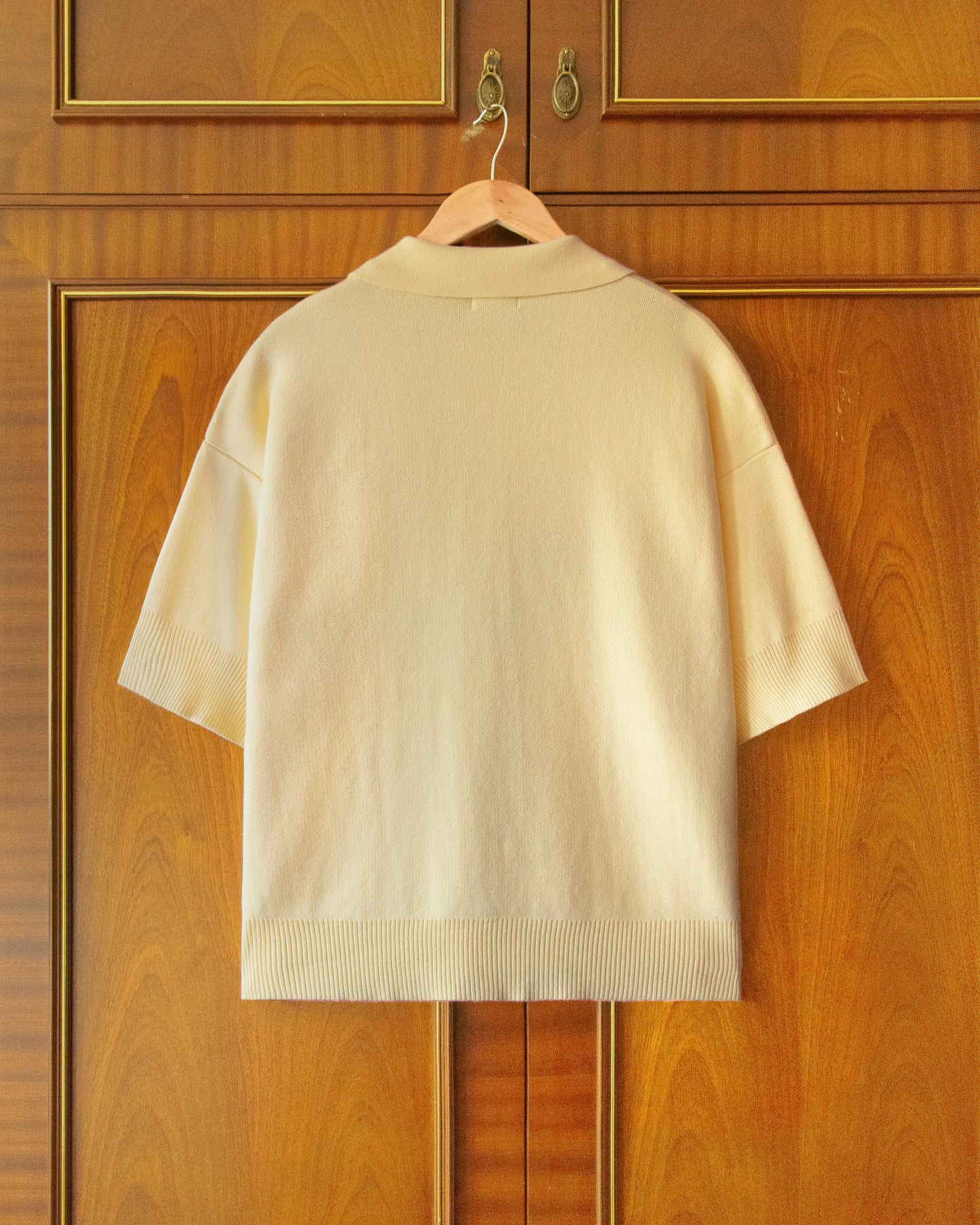 KNITTED WASHING LINE POLO IN YELLOW