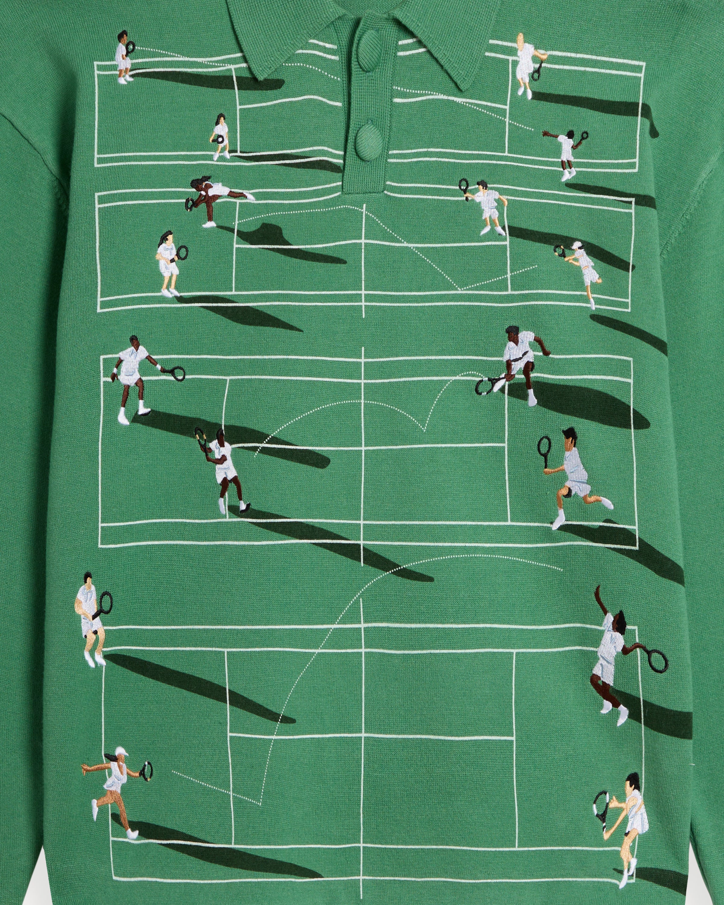 FINE KNIT TENNIS SWEATER - GRASS – HOUSE OF ERRORS