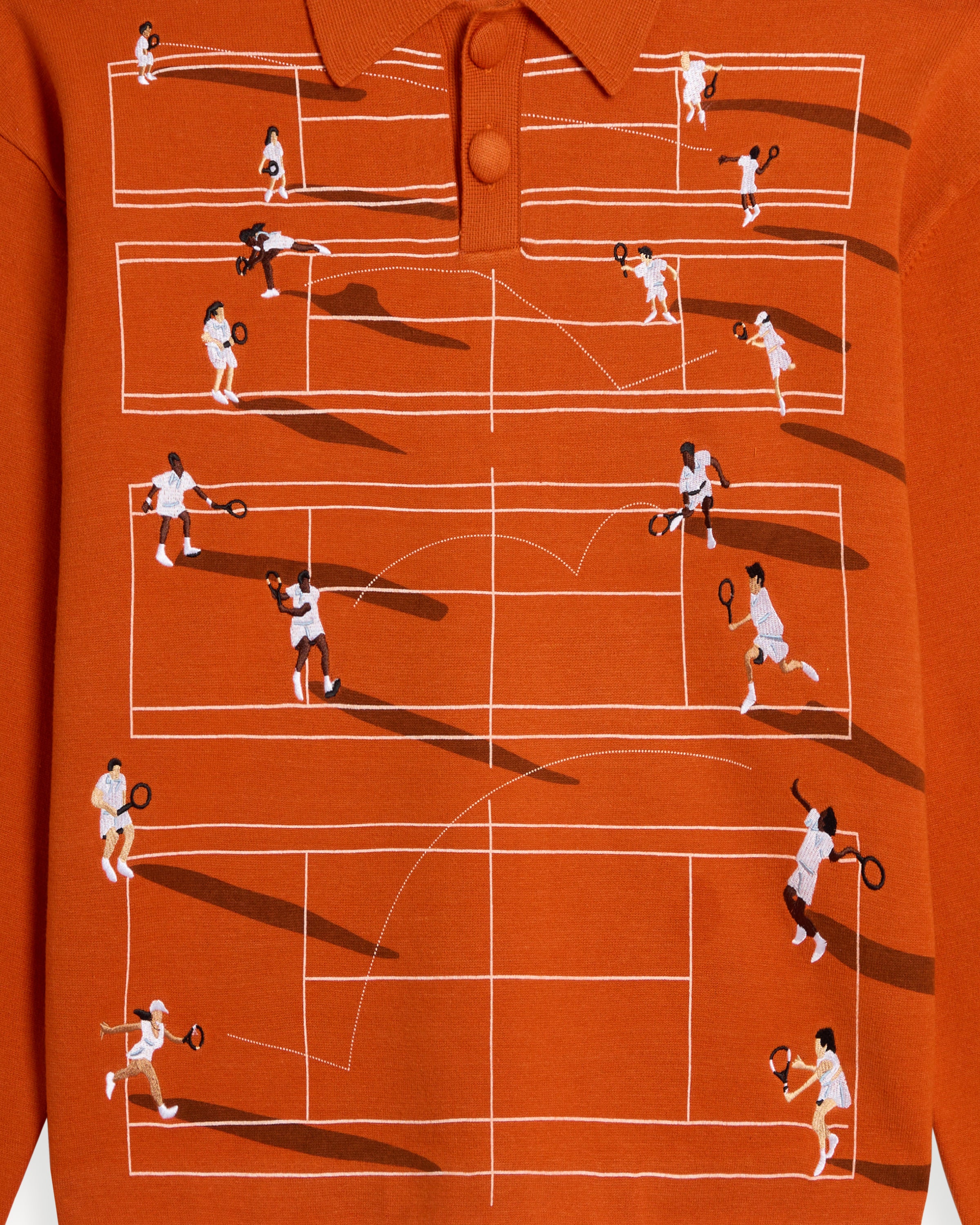FINE KNIT TENNIS SWEATER - CLAY – HOUSE OF ERRORS