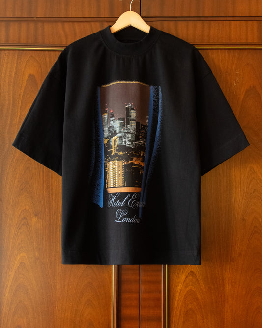 HOTEL ERRORS HEAVYWEIGHT TEE - LONDON (BLACK)