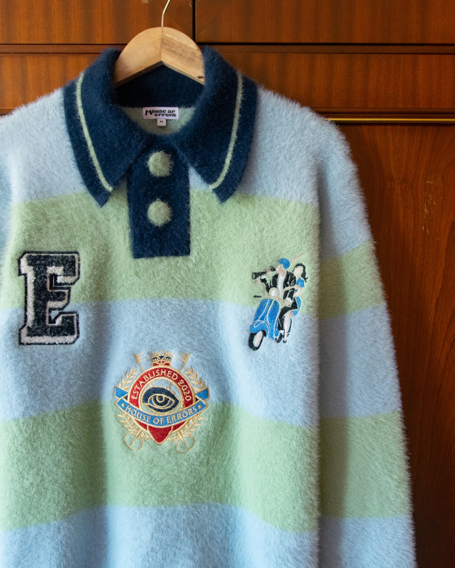 SHAGGY KNITTED STRIPED SWEATER