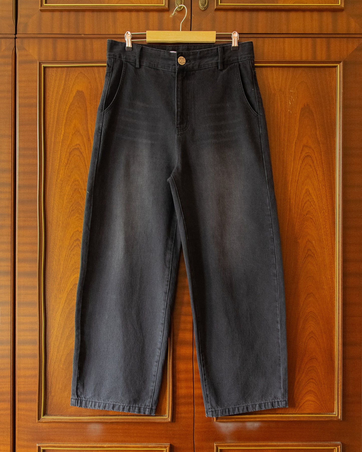 MELTING PATCH JEANS - VINTAGE BLACK