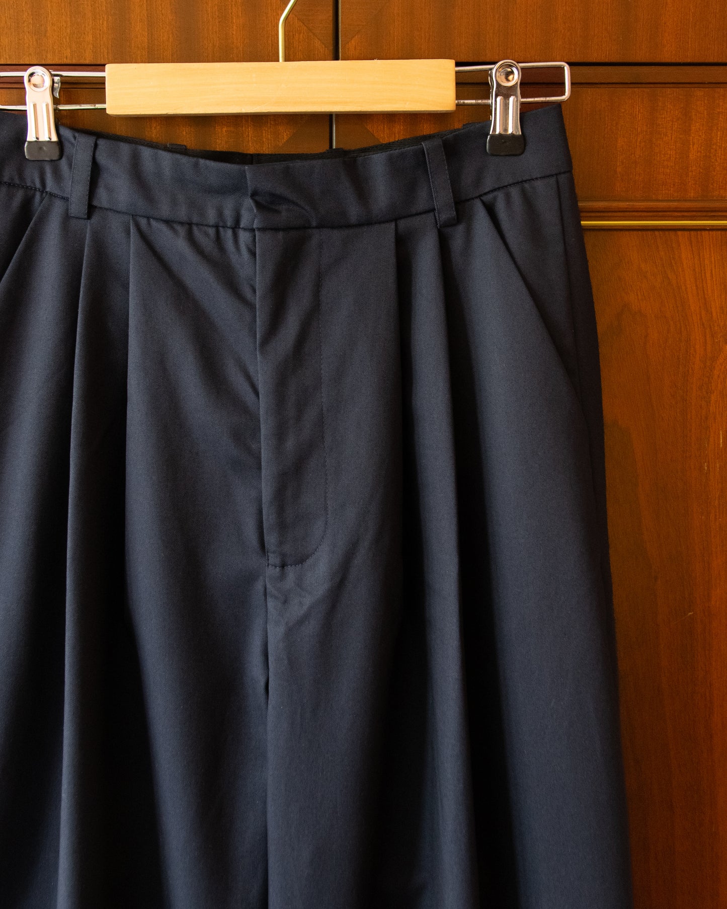 WIDE LEG CROWN TROUSERS IN NAVY