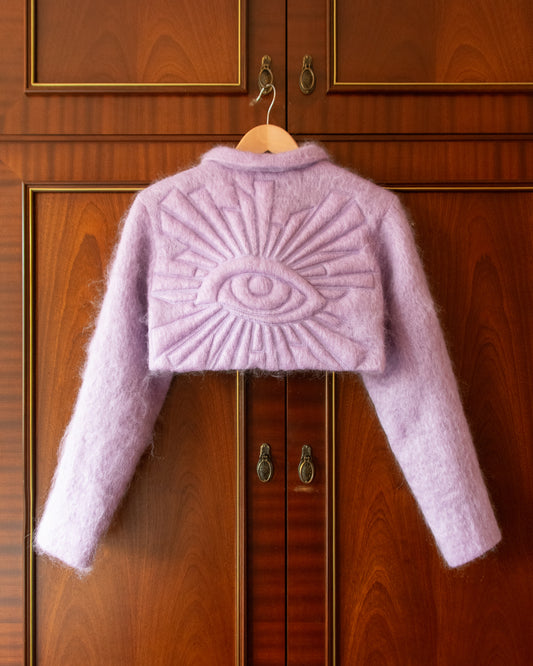 CROPPED MOHAIR CHAINQUILT JACKET