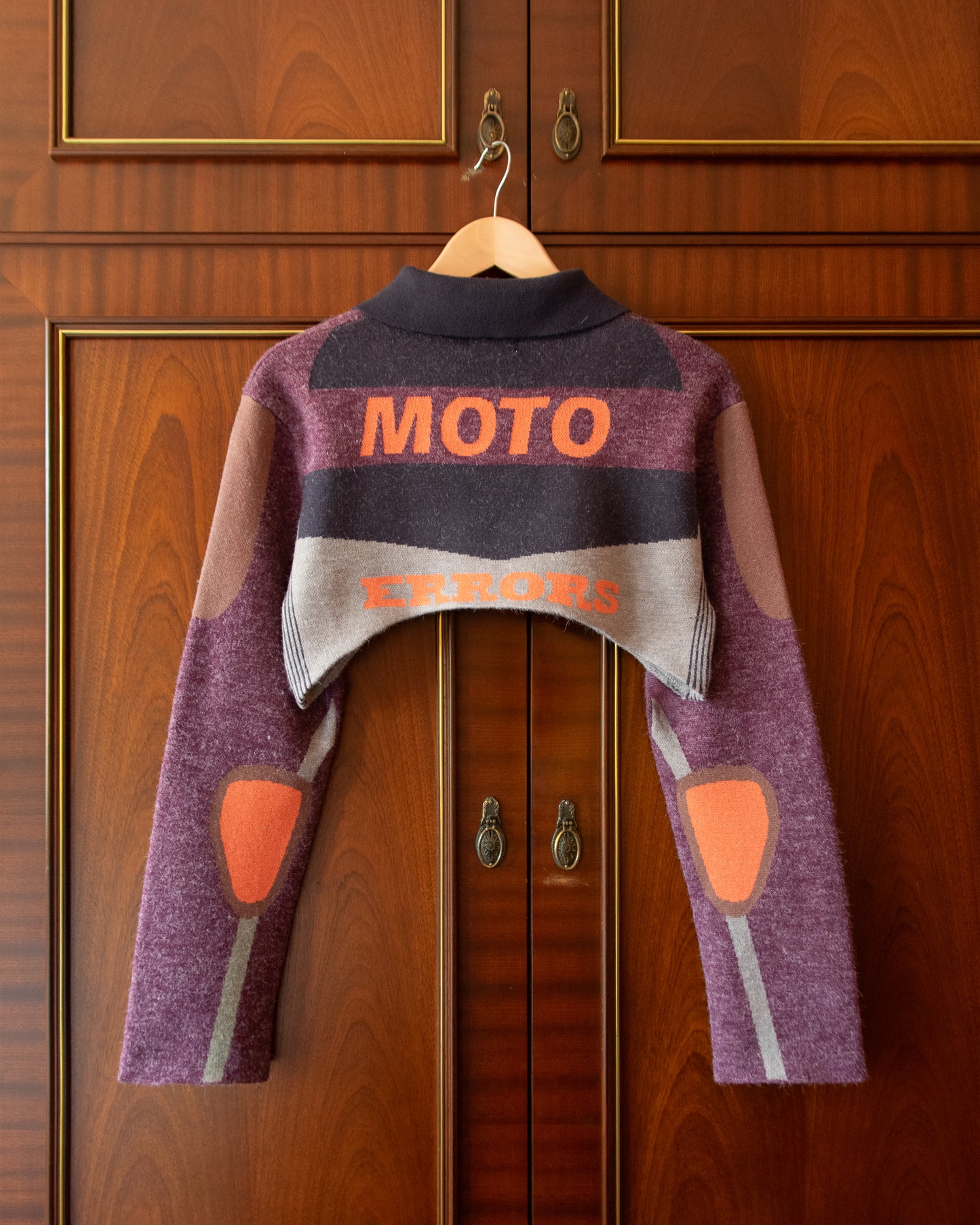 KNITTED MOTO CROPPED JACKET
