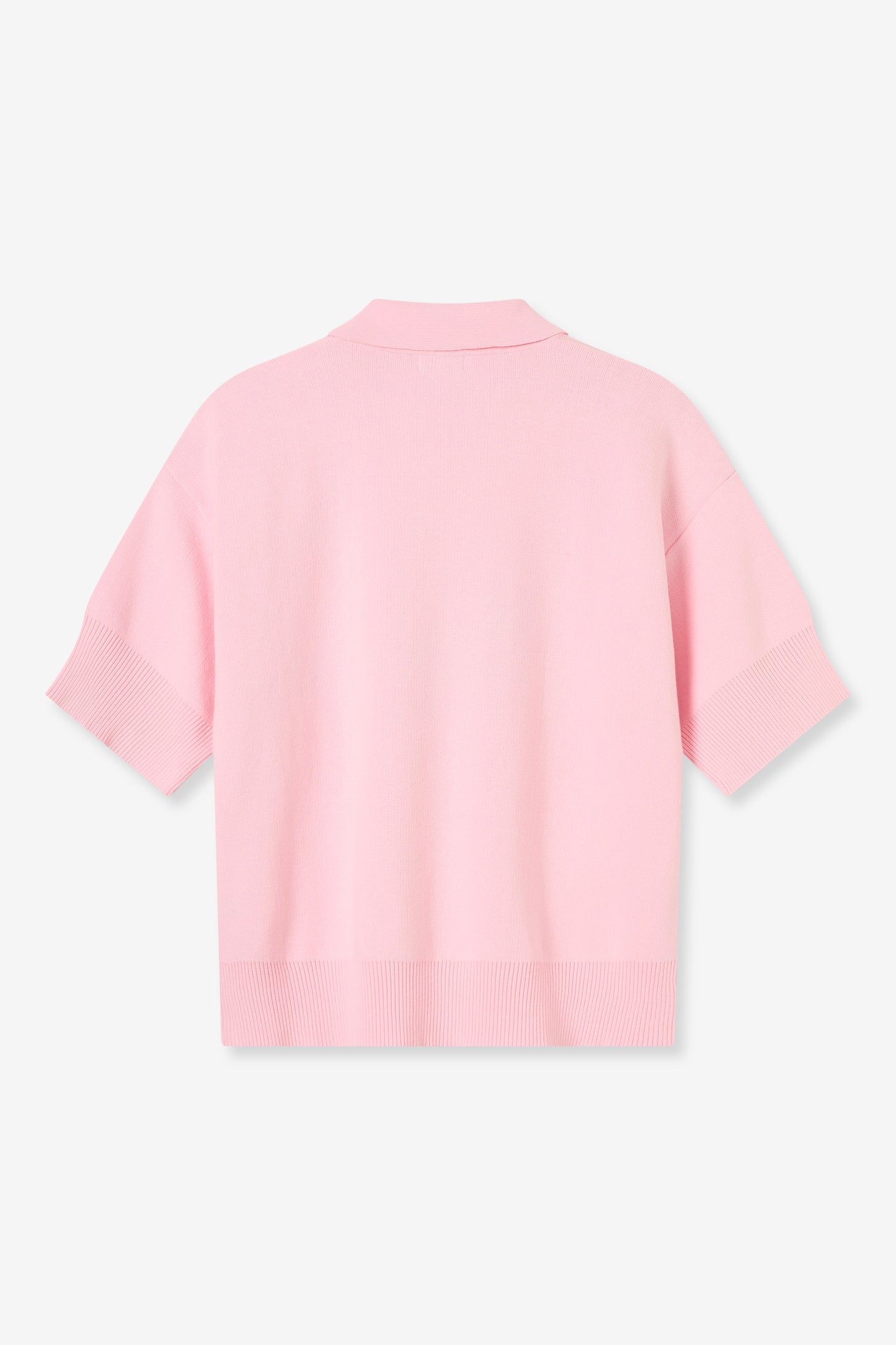 (NICK TEST) KNITTED WASHING LINE POLO IN PINK