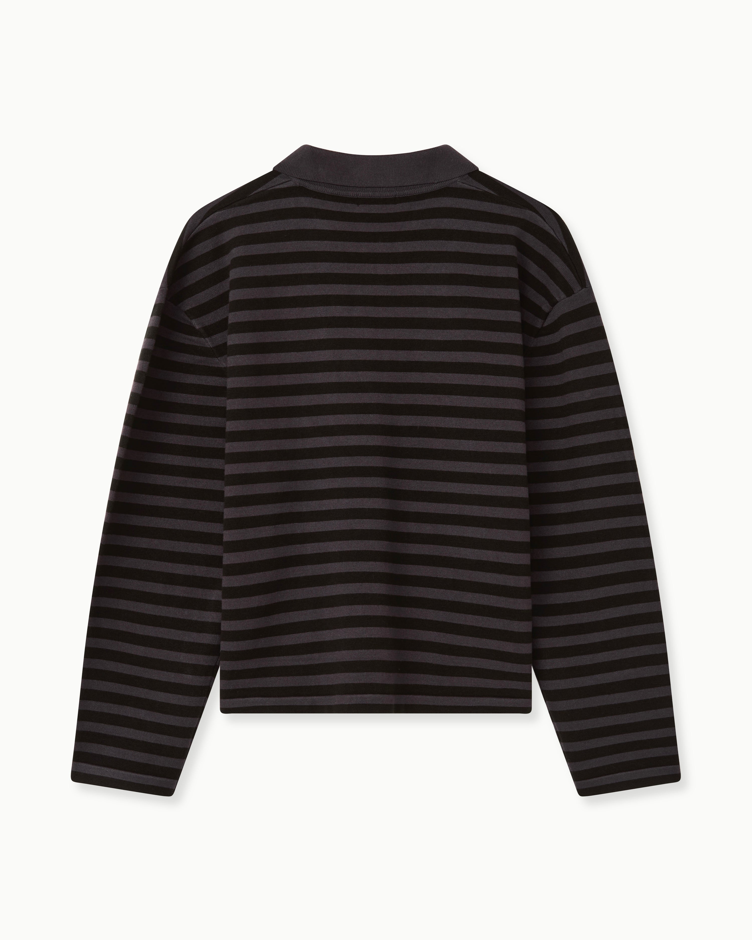 KNITTED PEEPING RUGBY IN GREY/BLACK