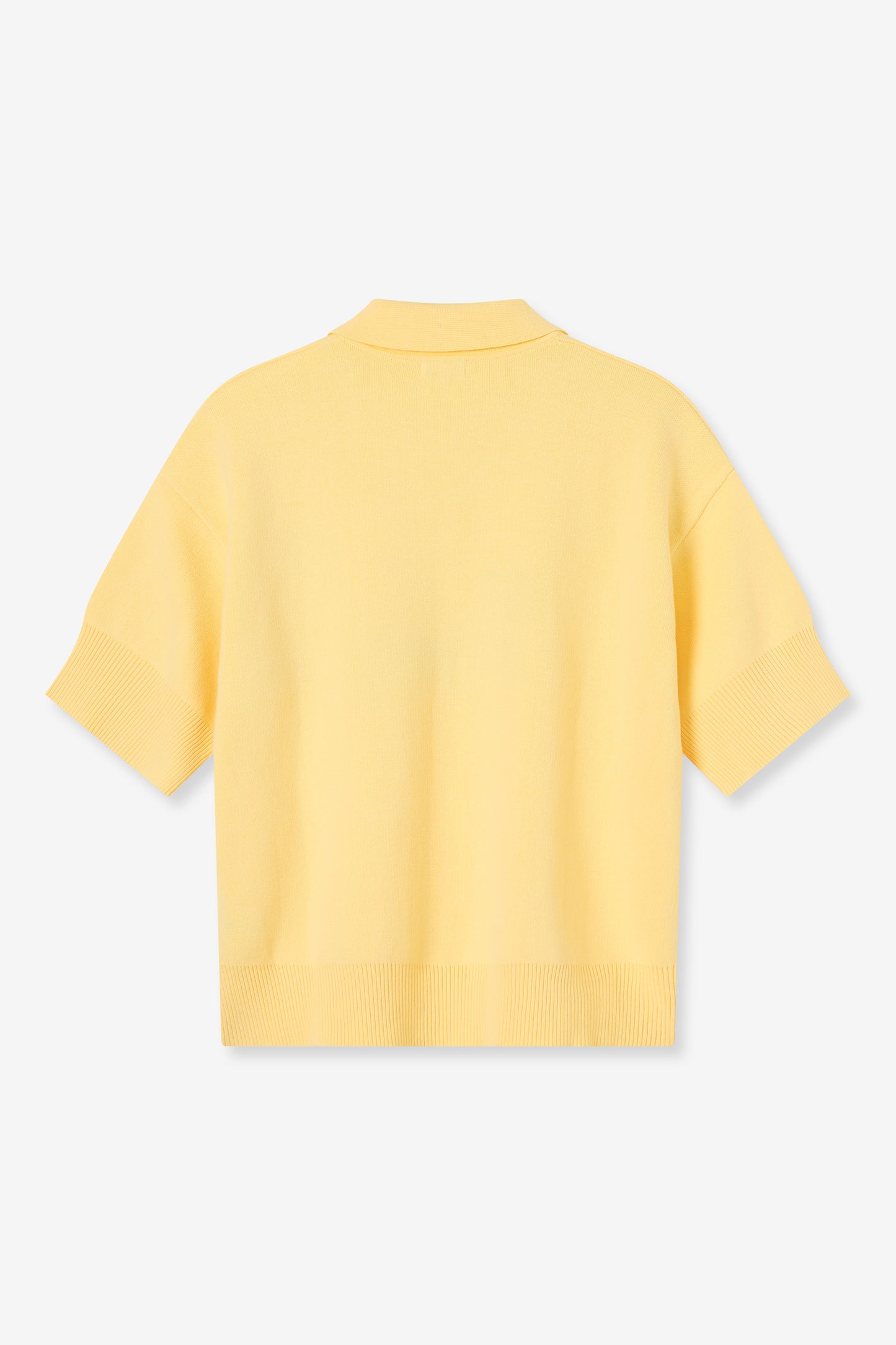 (NICK TEST) KNITTED WASHING LINE POLO IN YELLOW