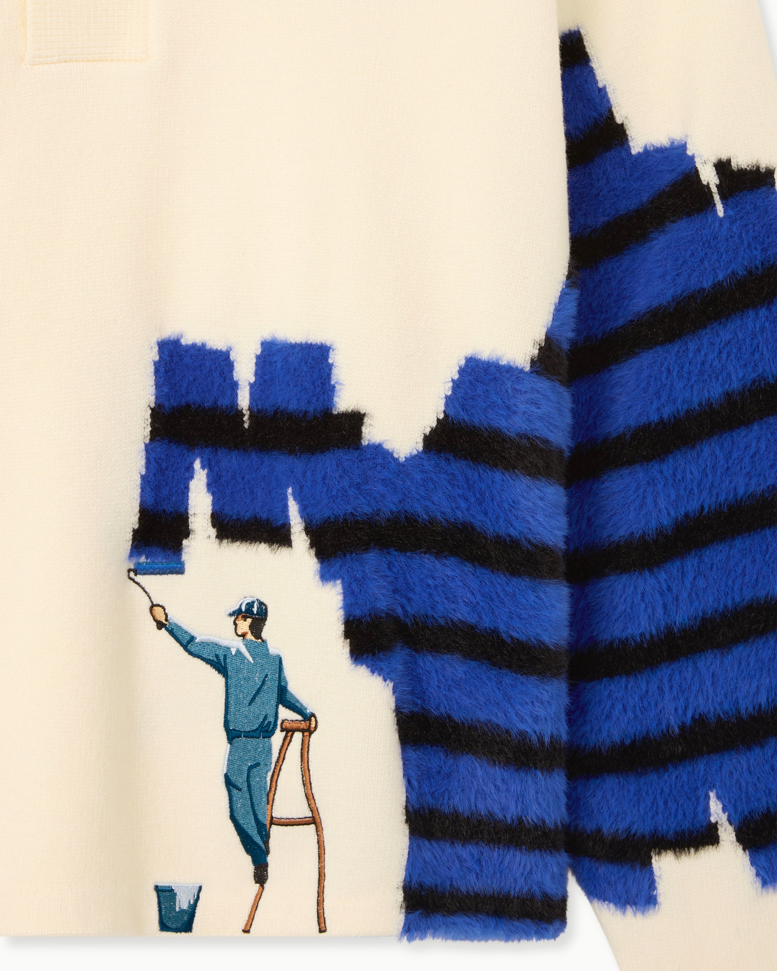 KNITTED WALL PAINTER RUGBY IN CREAM