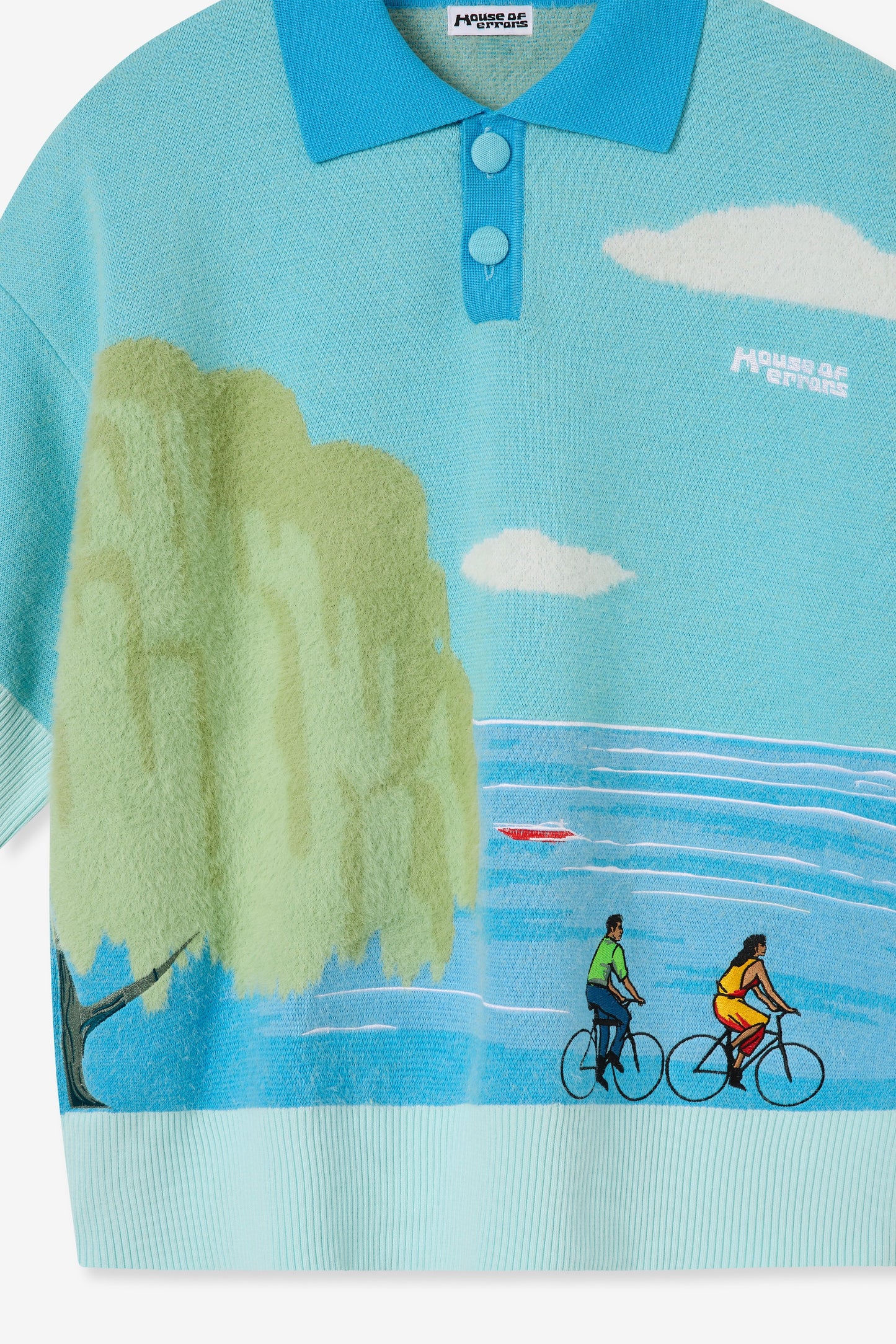 (NICK TEST) KNITTED SEASIDE RIDE POLO