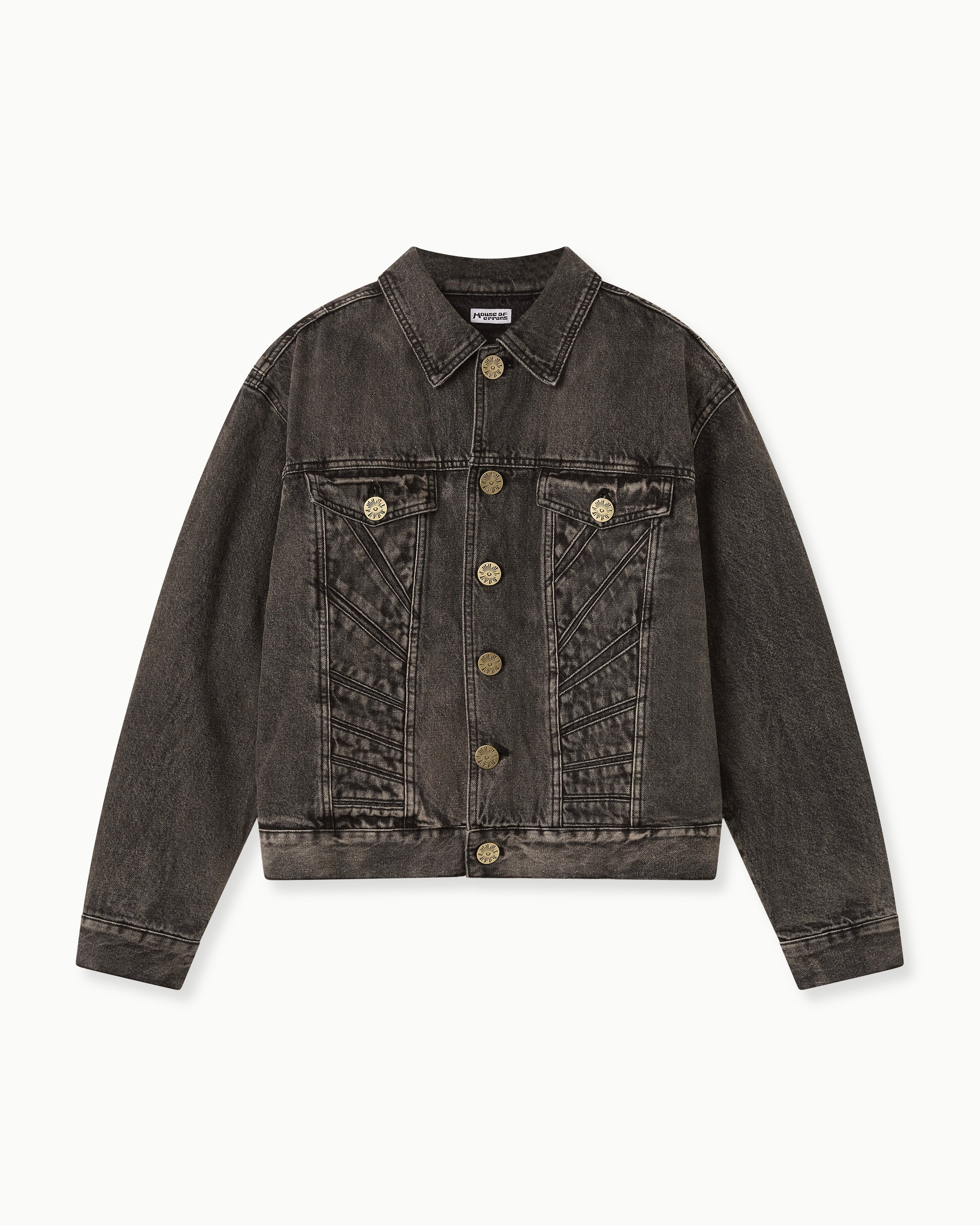 ALL-SEEING DENIM JACKET IN WASHED BLACK