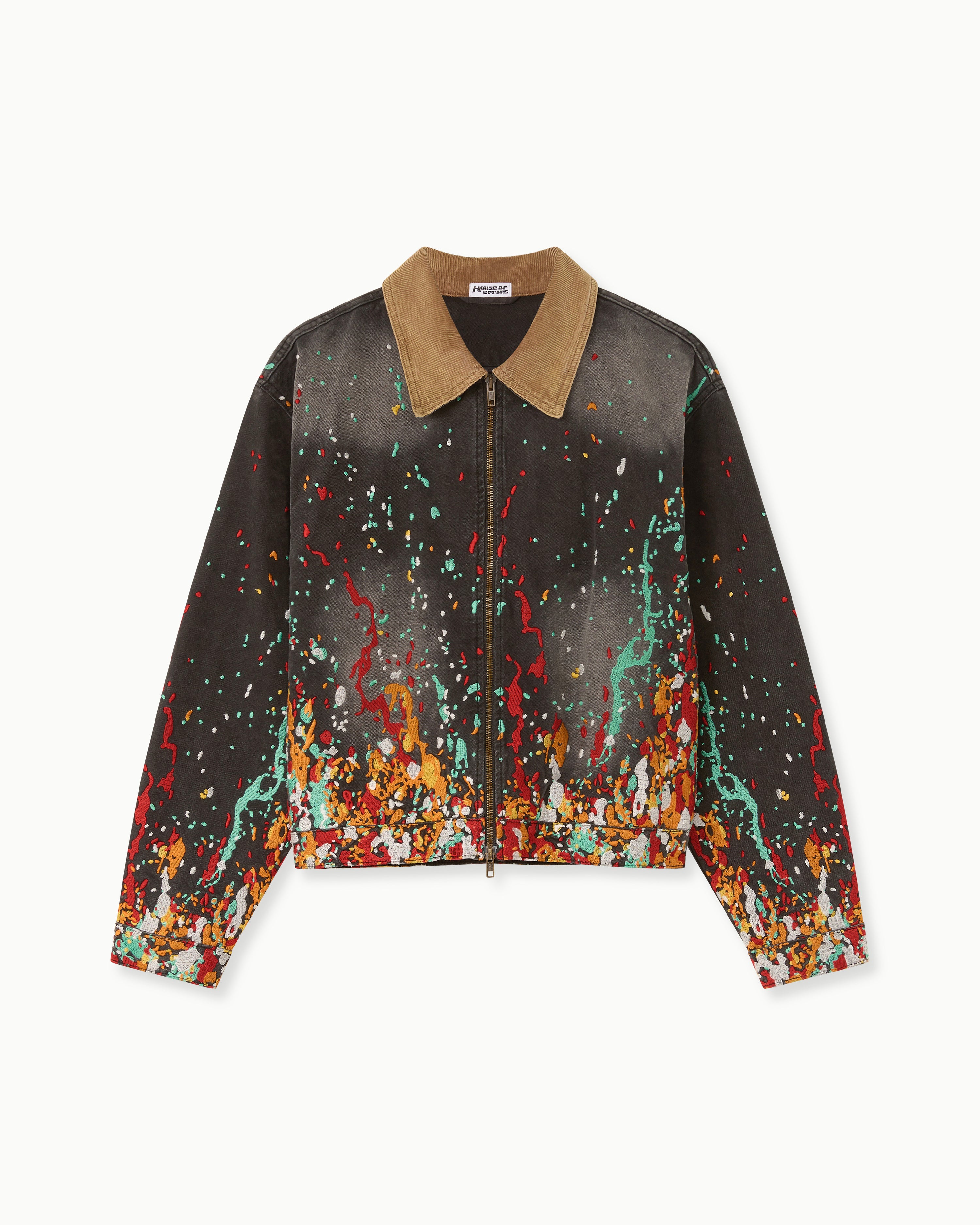 EMBROIDERED PAINT WORKWEAR JACKET