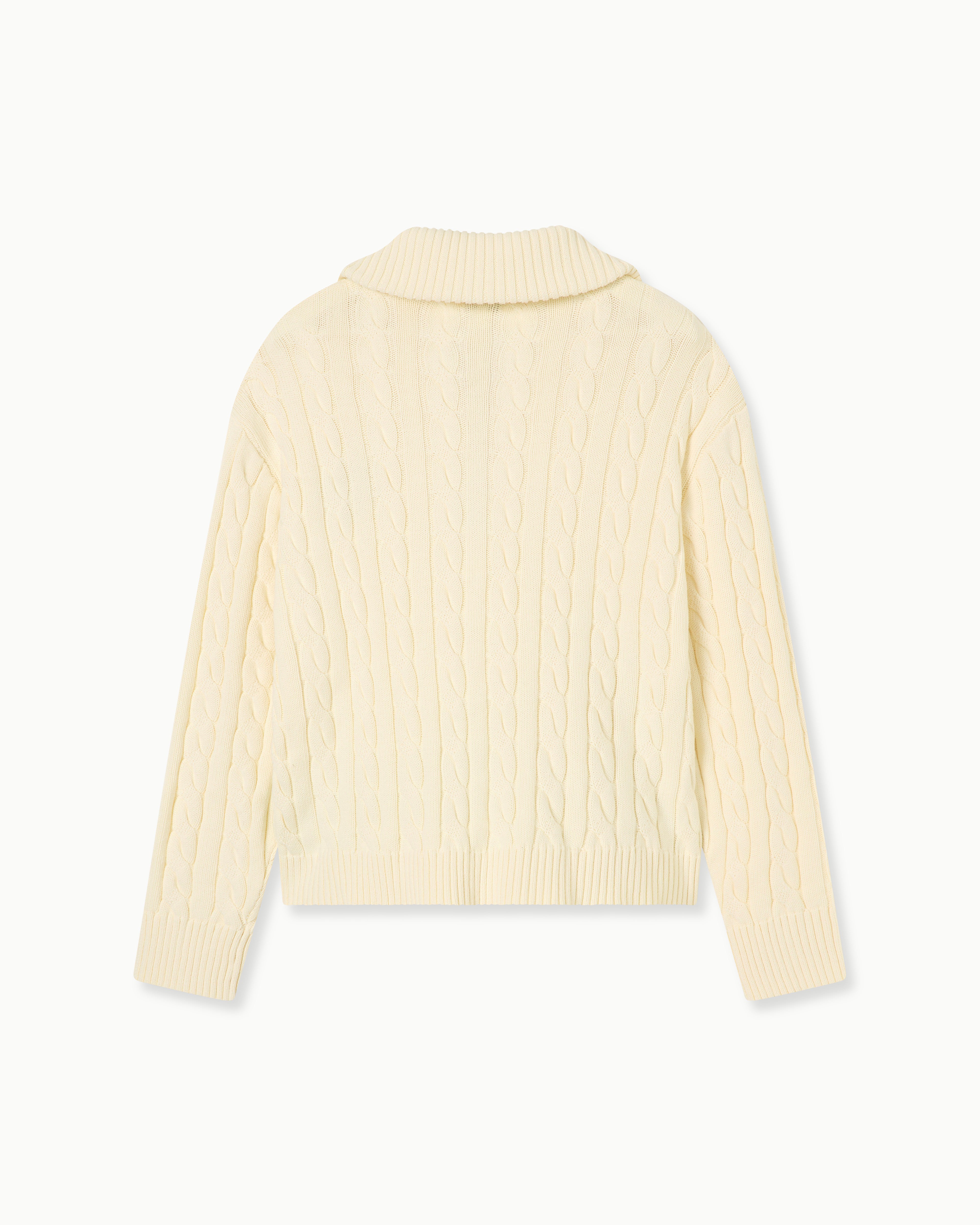 house of errors ハウスオブエラー　ニット COTTON CABLE KNIT HALF ZIP – HOUSE OF ERRORS