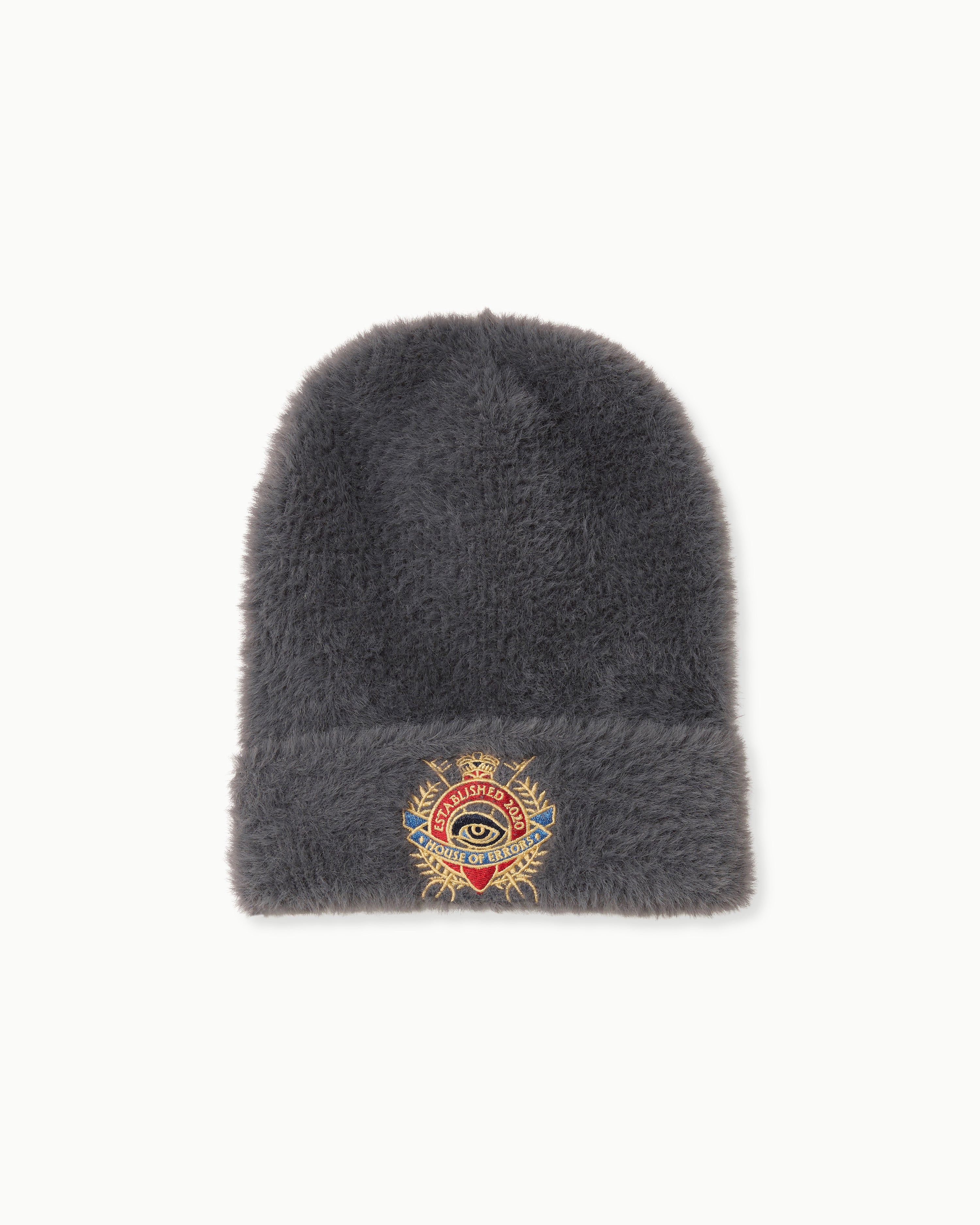 CREST BEANIE IN GREY