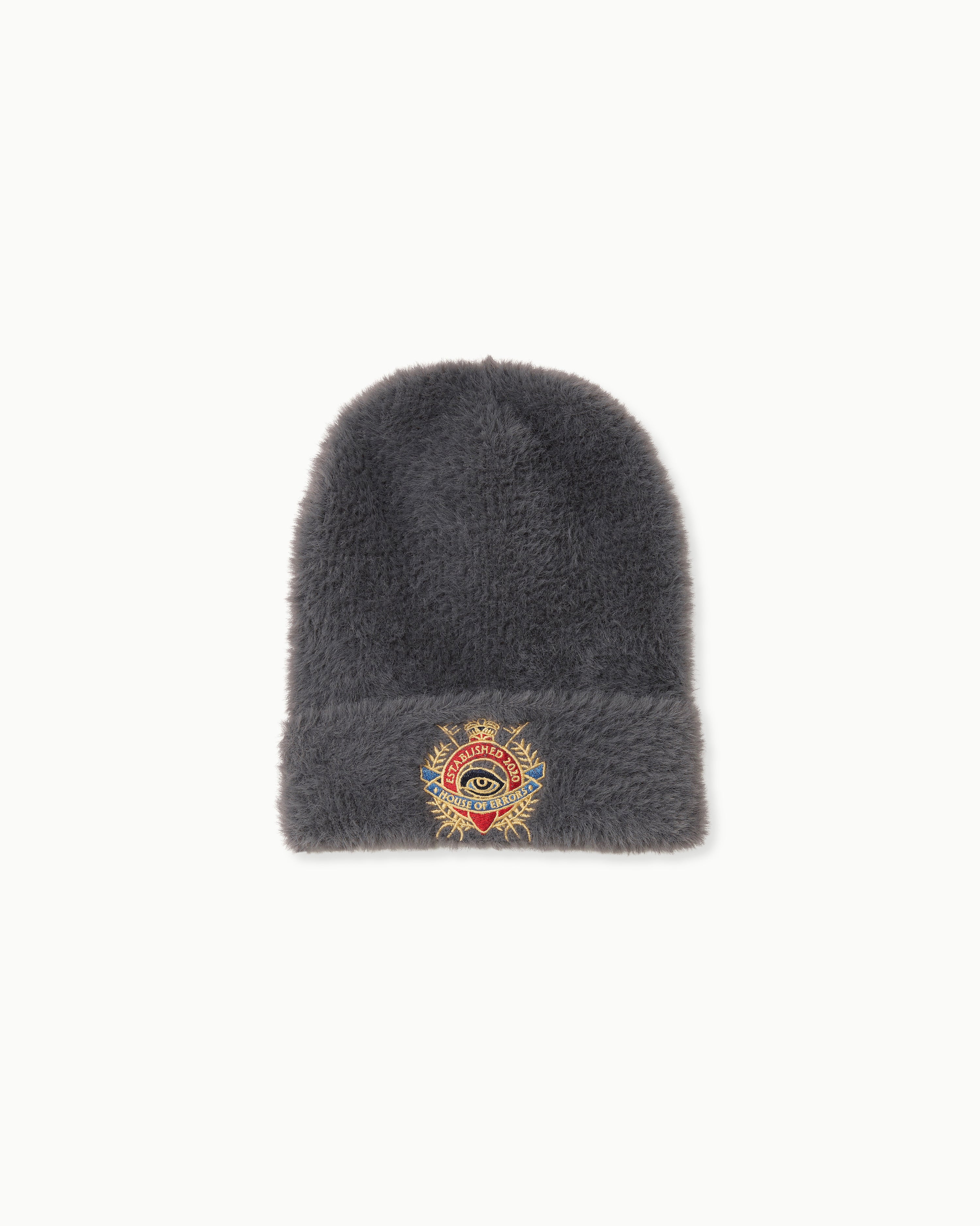 CREST BEANIE IN GREY