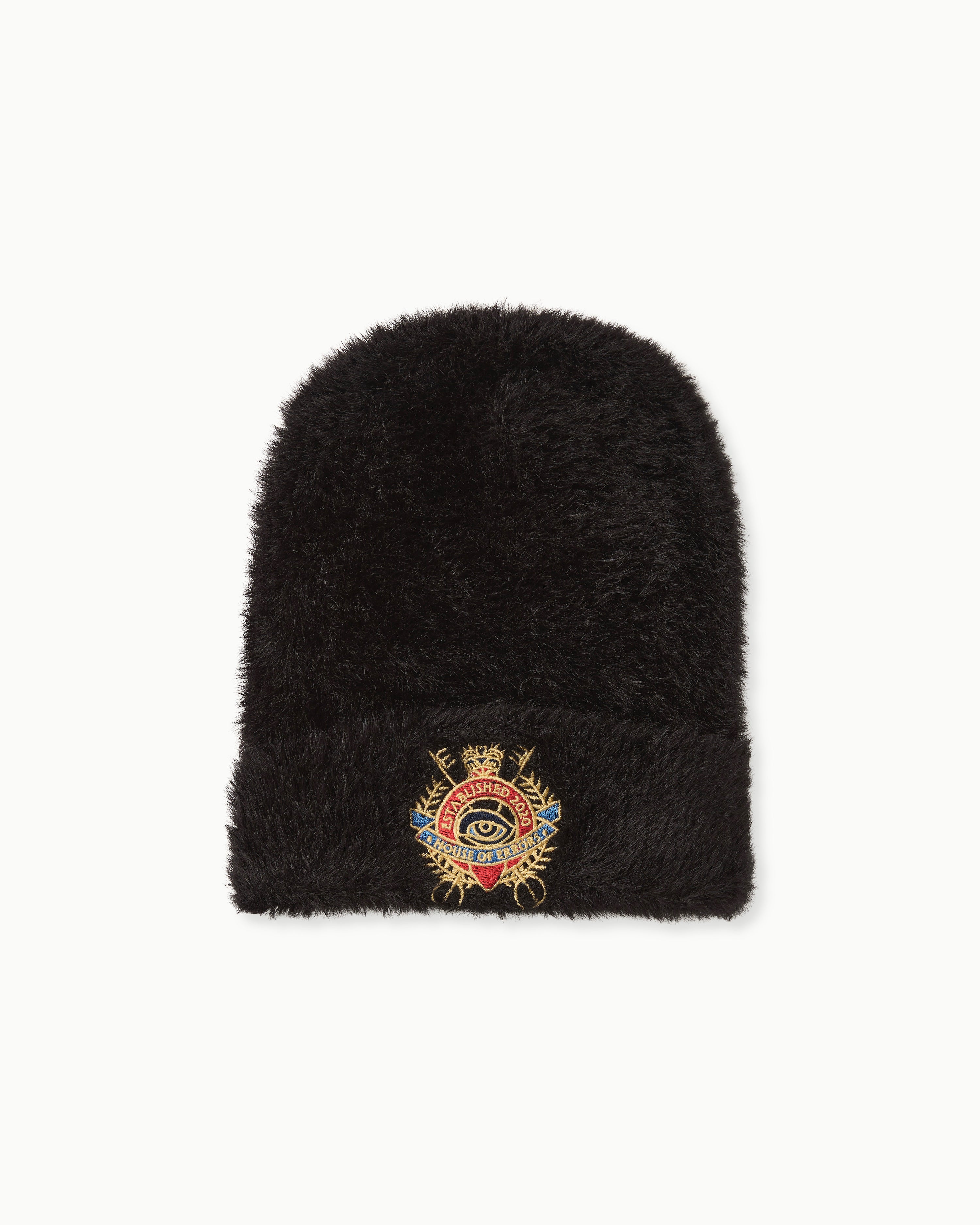 CREST BEANIE IN BLACK
