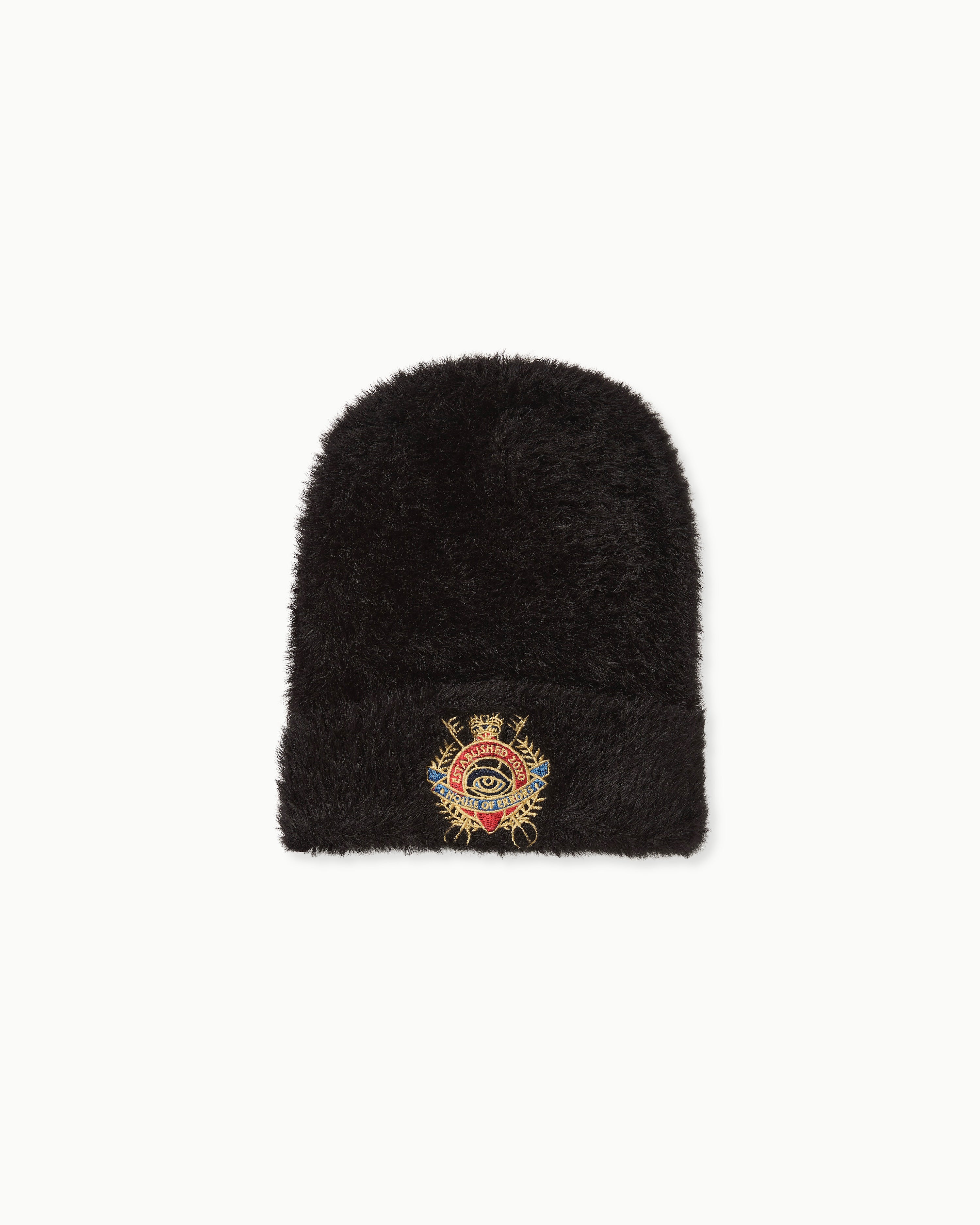 CREST BEANIE IN BLACK