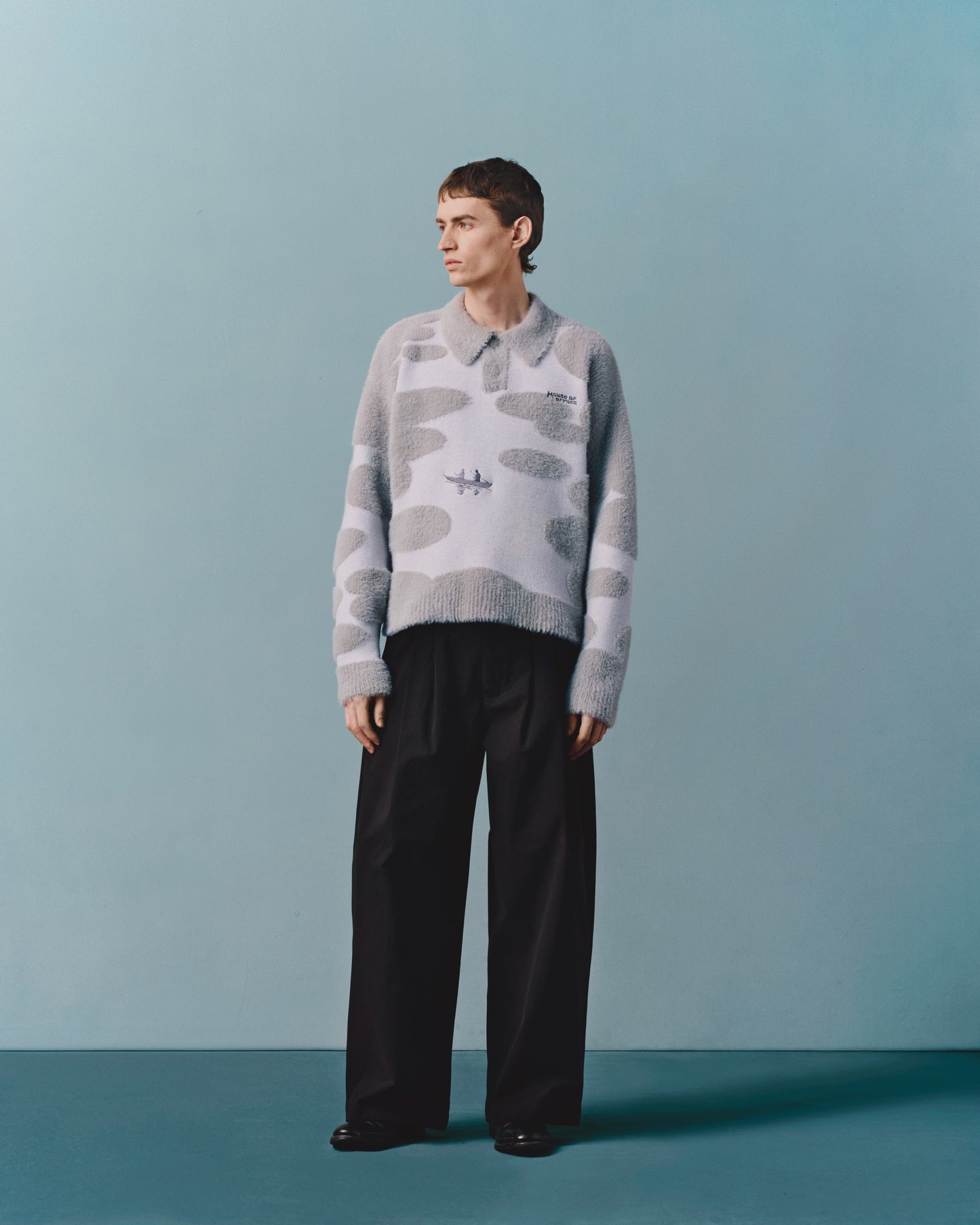 KNITTED BORNEO EXPEDITION SWEATER - GREY