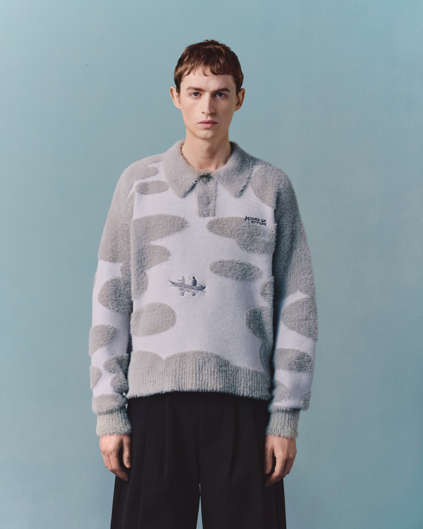 KNITTED BORNEO EXPEDITION SWEATER - GREY