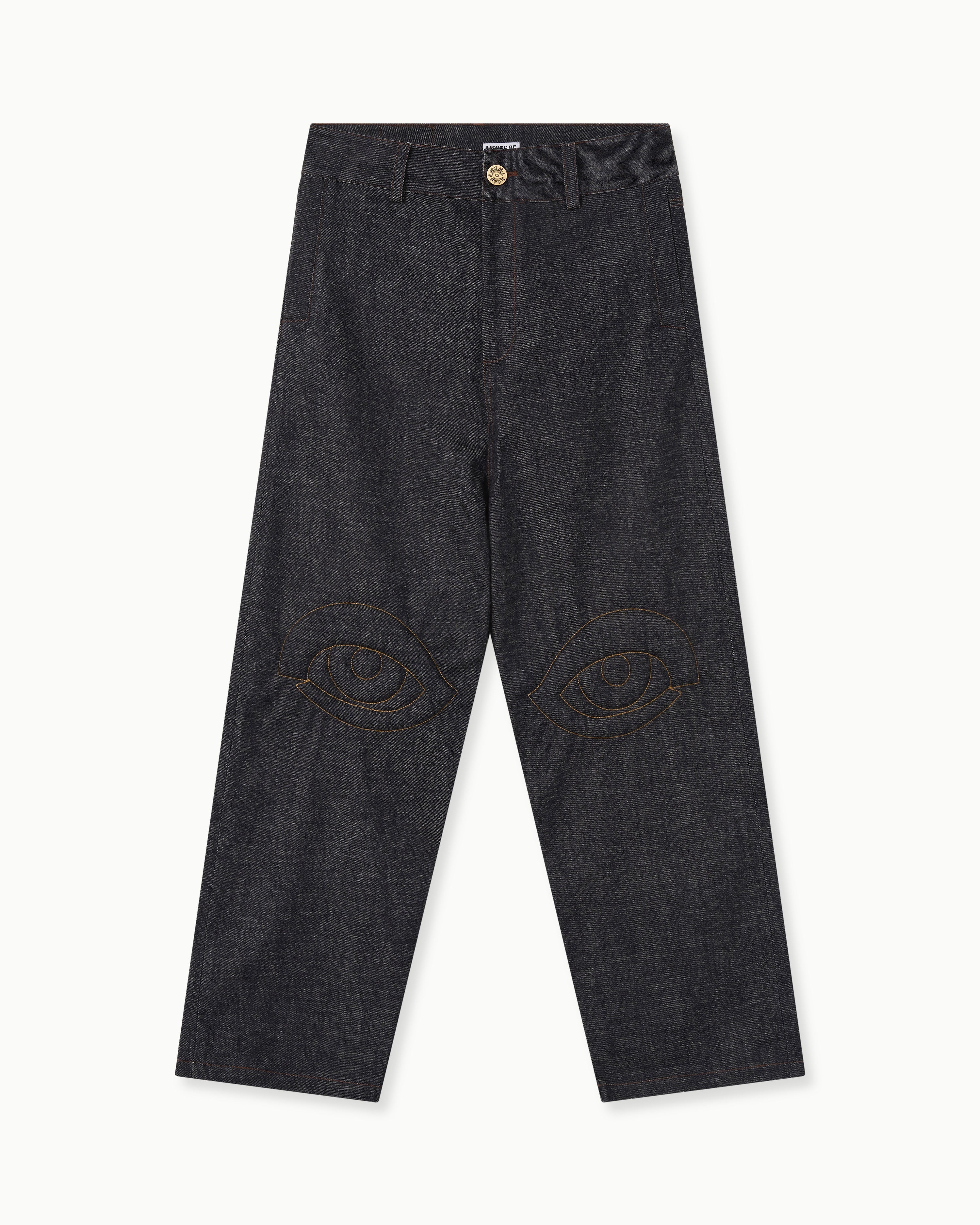 EYE PAD JEANS IN RAW INDIGO