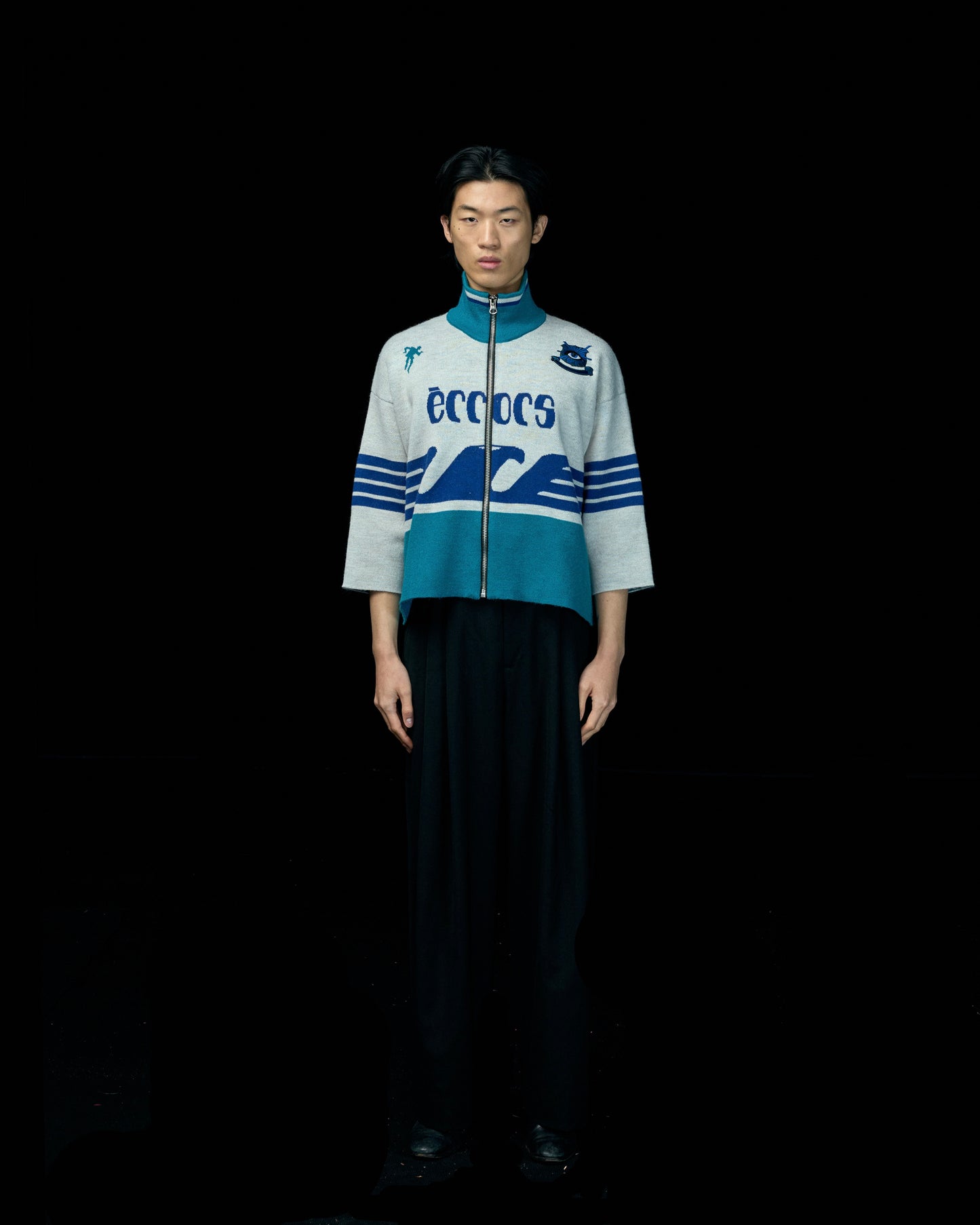 LE AQUILOTTI KNITTED FOOTBALL JACKET