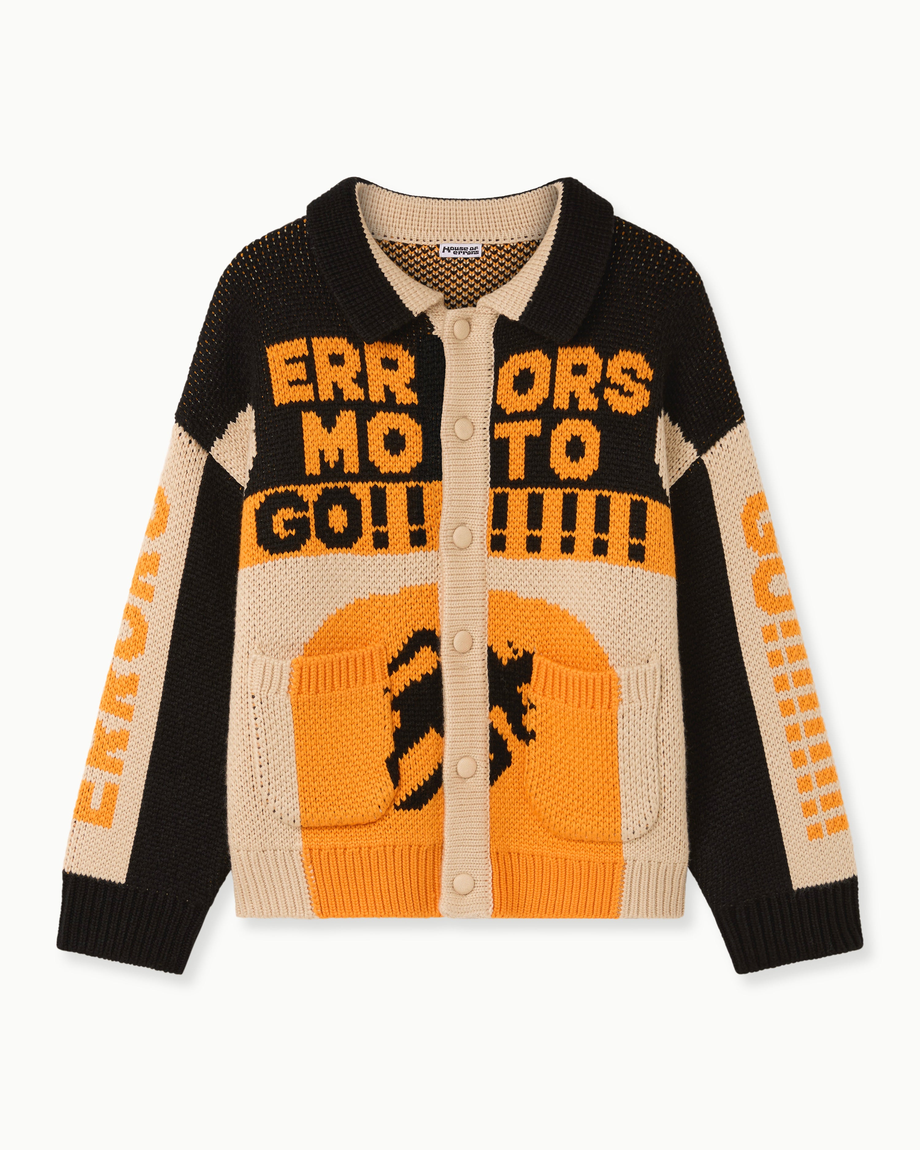 THICK KNIT MOTO CARDIGAN